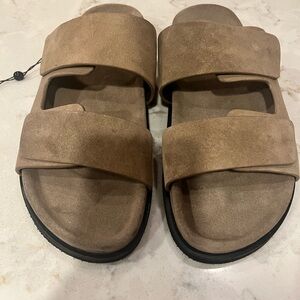 Massimo dutti men’s suede leather slide